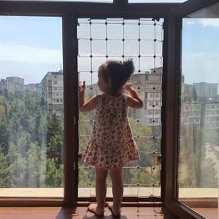 ORTA BOY - WINBLOCK Çocuklar için Pencere Çelik Güvenlik Ağı – Yeni Nesil Pencere Korkuluk Sistemi